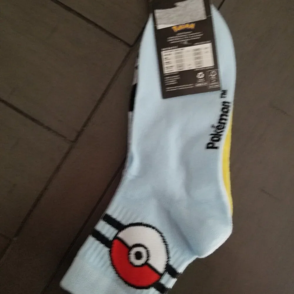 Pokémon 3 Pair Adult Quarter Crew Sock Set